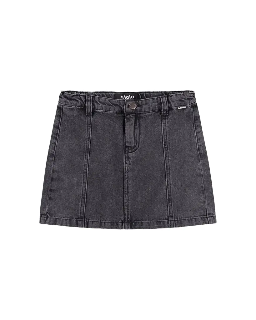 Molo Girl's Bellamy Bow-Embellished Denim Skirt, Size 7-14 | Image 1 Molo Girl's Bellamy Bow-Embellished Denim Skirt, Size 7-14 | Image 1