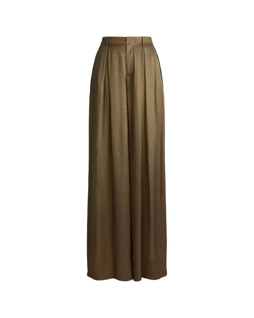 Ralph Lauren Collection Greer Lamé Pleated Pant | Image 1 Ralph Lauren Collection Greer Lamé Pleated Pant | Image 1