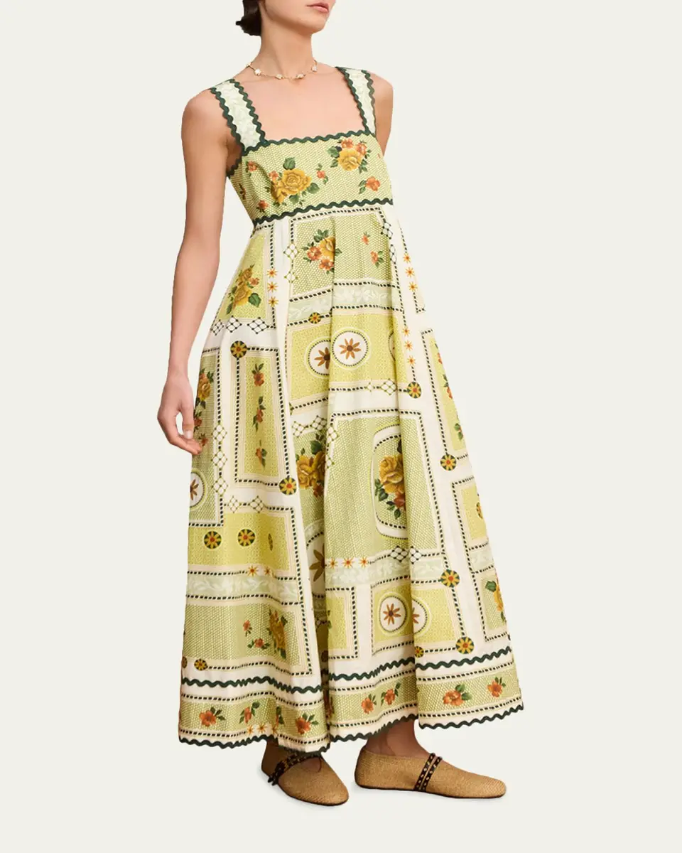 ALÉMAIS Dixie Floral-Print Cotton Poplin Maxi Dress | Thumbnail 2 ALÉMAIS Dixie Floral-Print Cotton Poplin Maxi Dress | Thumbnail 2