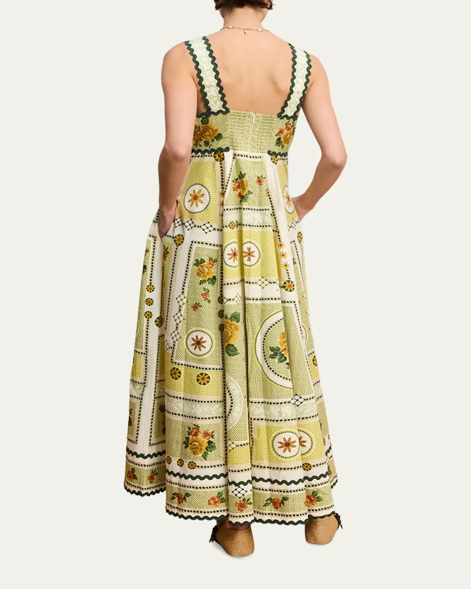 ALÉMAIS Dixie Floral-Print Cotton Poplin Maxi Dress | Thumbnail 3 ALÉMAIS Dixie Floral-Print Cotton Poplin Maxi Dress | Thumbnail 3