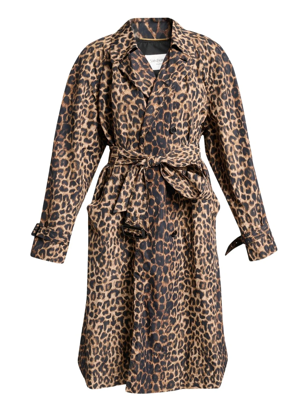 Leopard-Print Nylon Trench Coat Leopard-Print Nylon Trench Coat