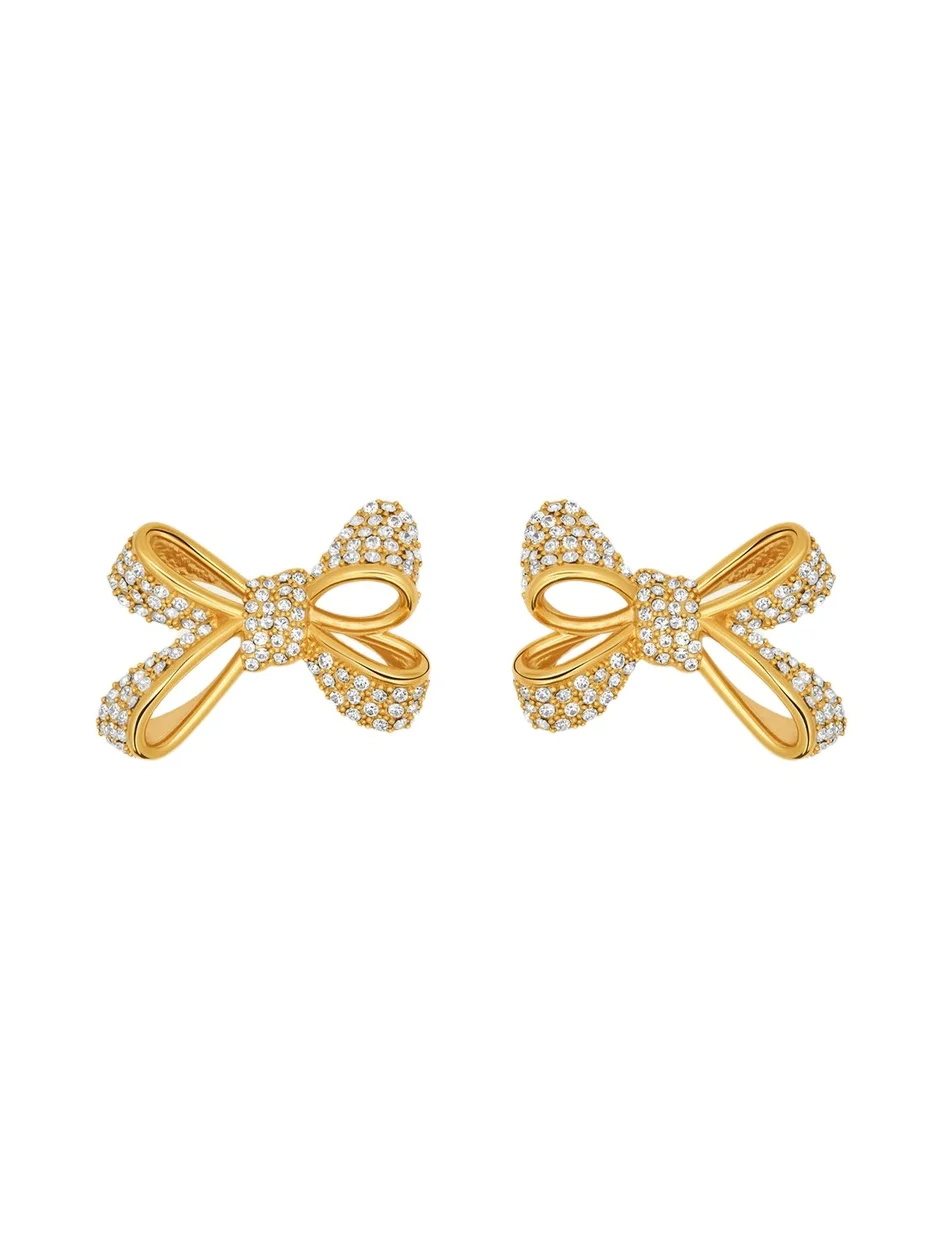 Pave Bow Small Stud Earrings