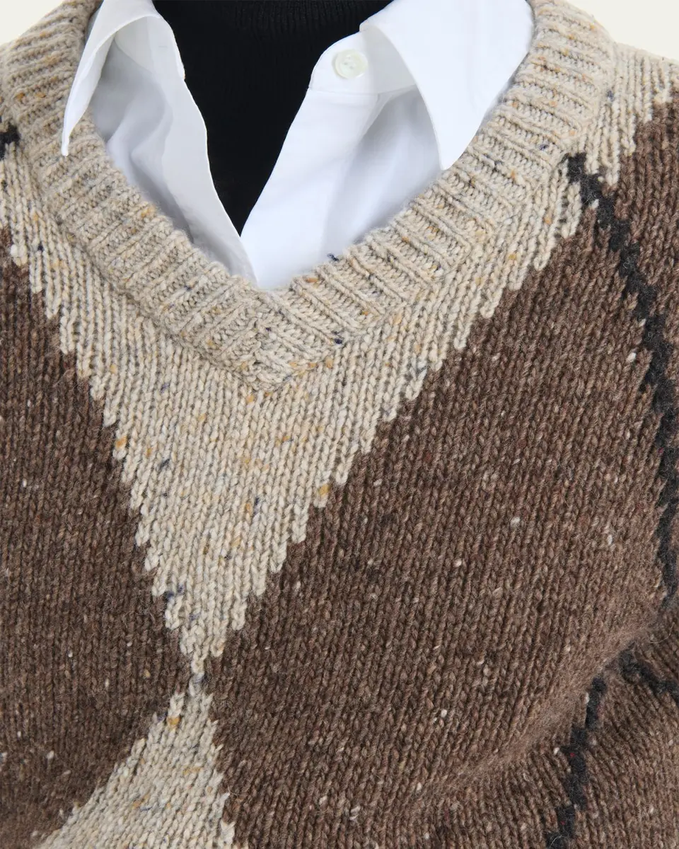 Altuzarra Parish Argyle V-Neck Sweater | Thumbnail 4 Altuzarra Parish Argyle V-Neck Sweater | Thumbnail 4