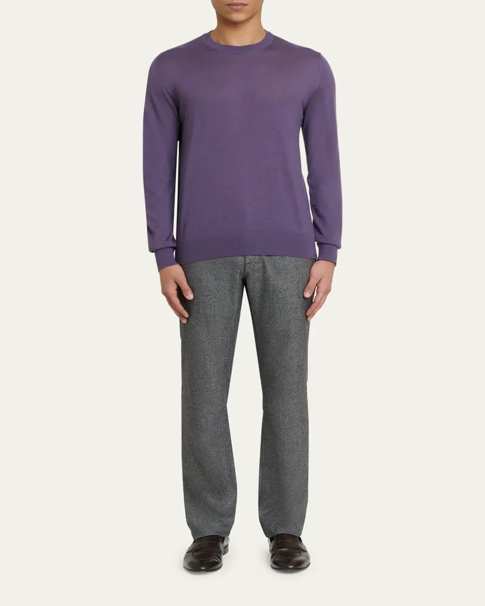 Brioni Men's 12GG Knit Cashmere Crewneck Sweater | Thumbnail 2