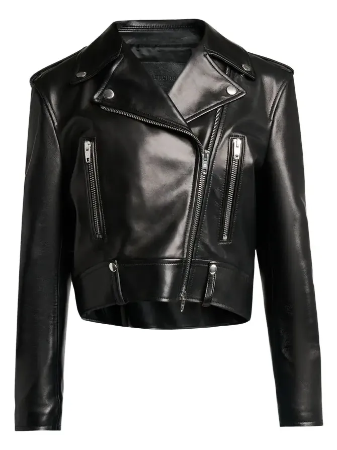 Balenciaga Leather Sack Biker Jacket