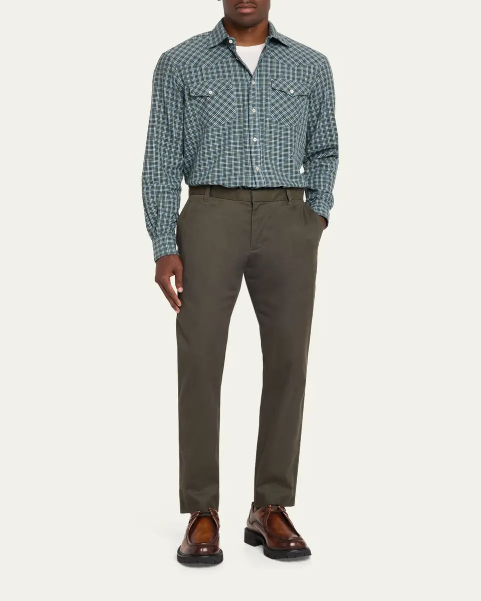 Massimo Alba Men's Check Cotton Arizona Shirt | Thumbnail 2 Massimo Alba Men's Check Cotton Arizona Shirt | Thumbnail 2