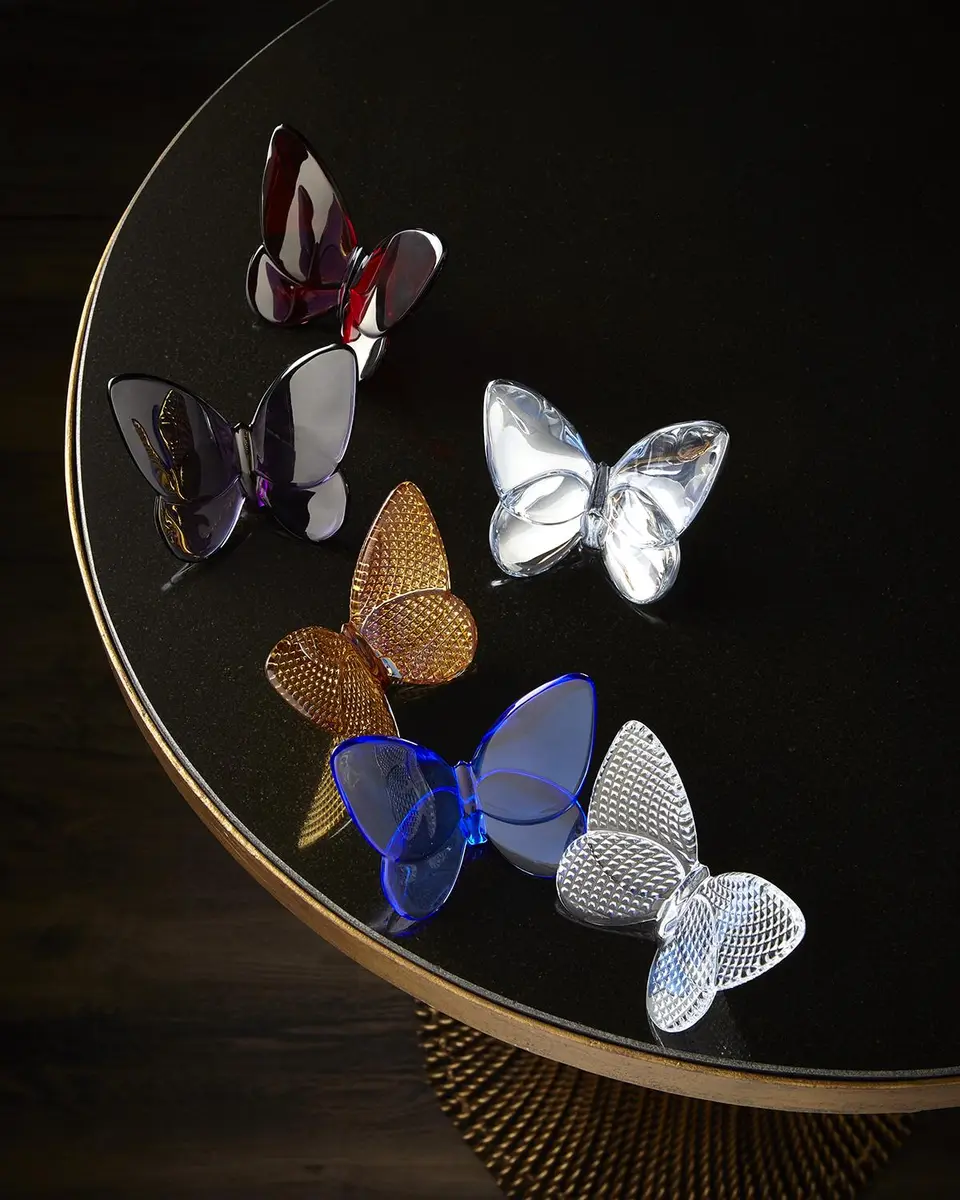 Baccarat 2.5" Lucky Crystal Red Butterfly | Thumbnail 3