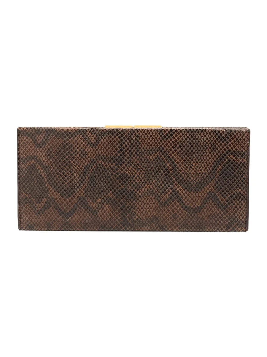 Nili Lotan Anjelica Snakeskin-Embossed Leather Clutch Bag