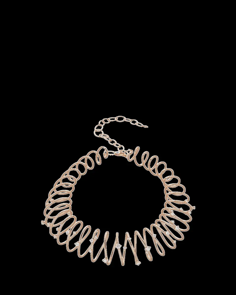 MATTIA CIELO 18K Gold and Titanium Coiled Diamond Necklace | Thumbnail 2
