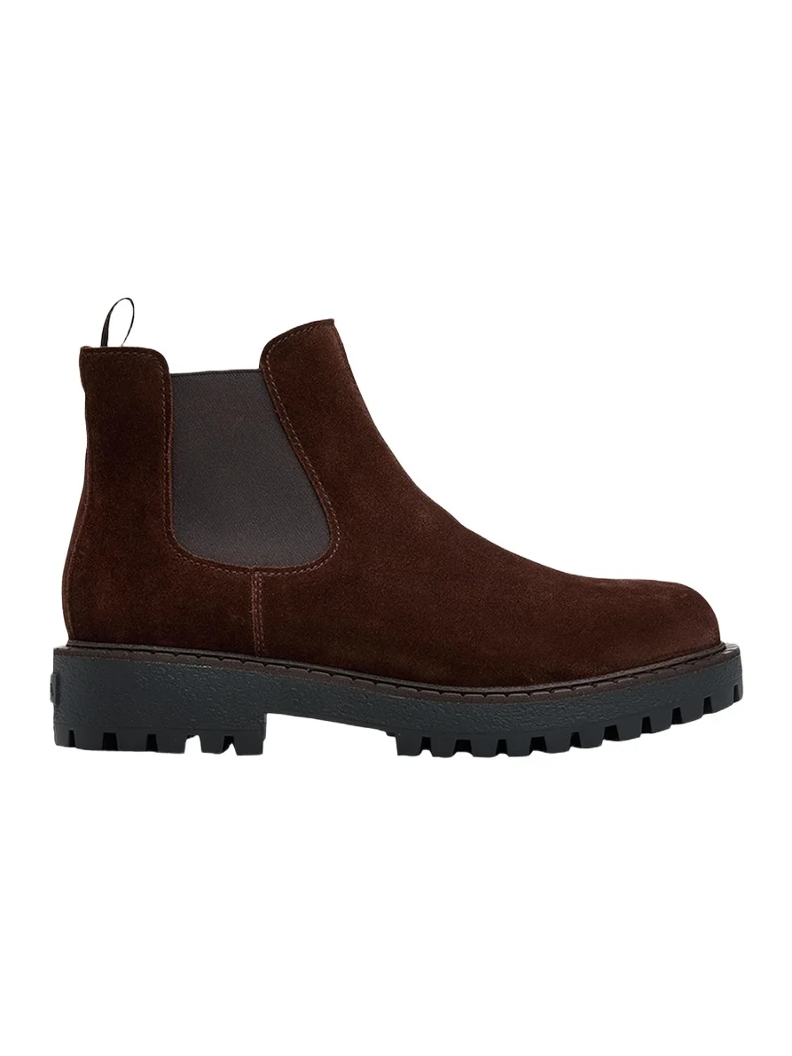 Men's Folder Suede Lug-Sole Chelsea Boots
