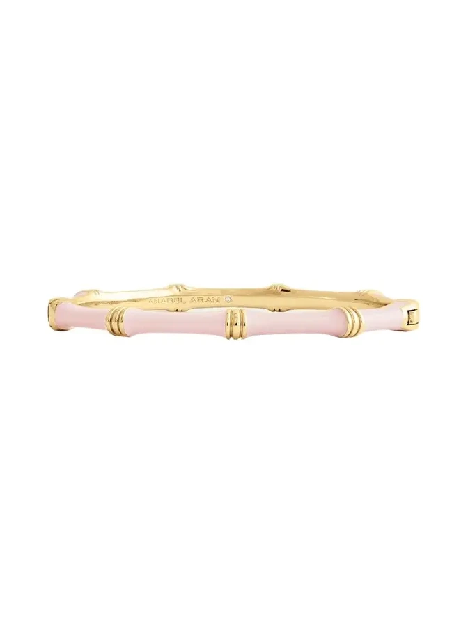 Bamboo Enameled Hinged Bangle
