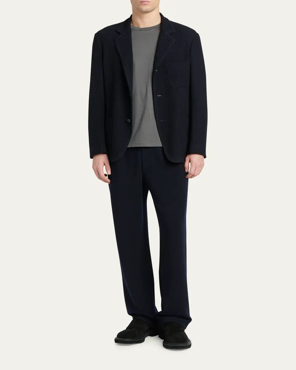 Giorgio Armani Men's Silk/Cotton Crewneck Sweater | Thumbnail 2 Giorgio Armani Men's Silk/Cotton Crewneck Sweater | Thumbnail 2