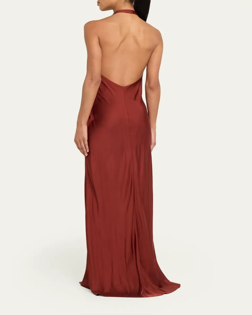 A.L.C. Mabel Twist-Front Halter Gown | Thumbnail 3