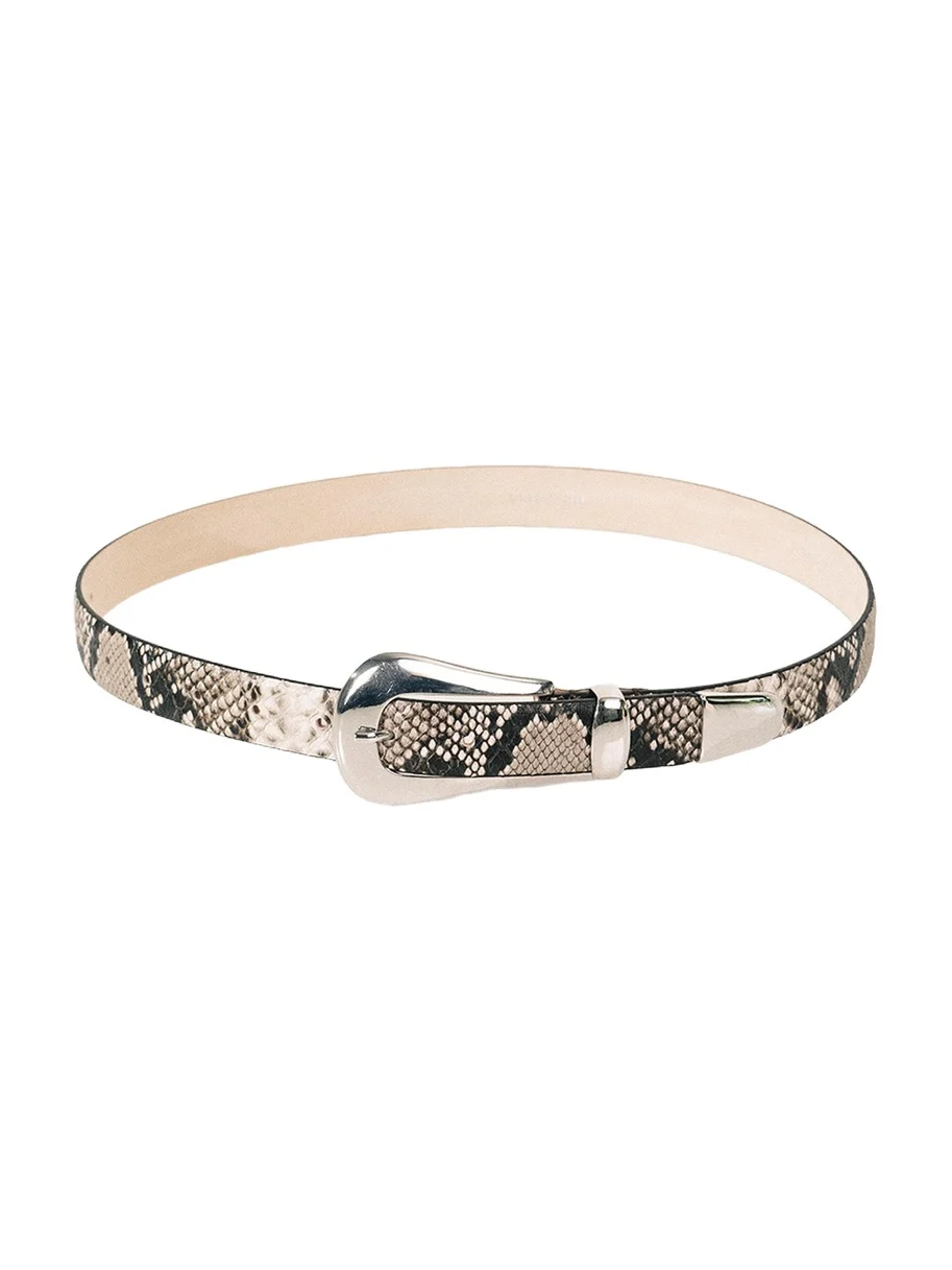 Colette Snake-Embossed Leather Belt Colette Snake-Embossed Leather Belt