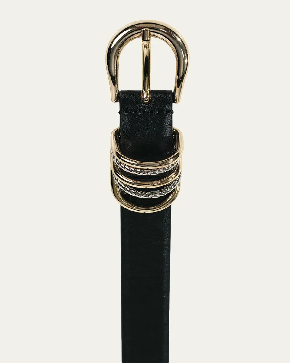 Déhanche Hollyhock Mixed Metal Leather Belt | Thumbnail 3 Déhanche Hollyhock Mixed Metal Leather Belt | Thumbnail 3