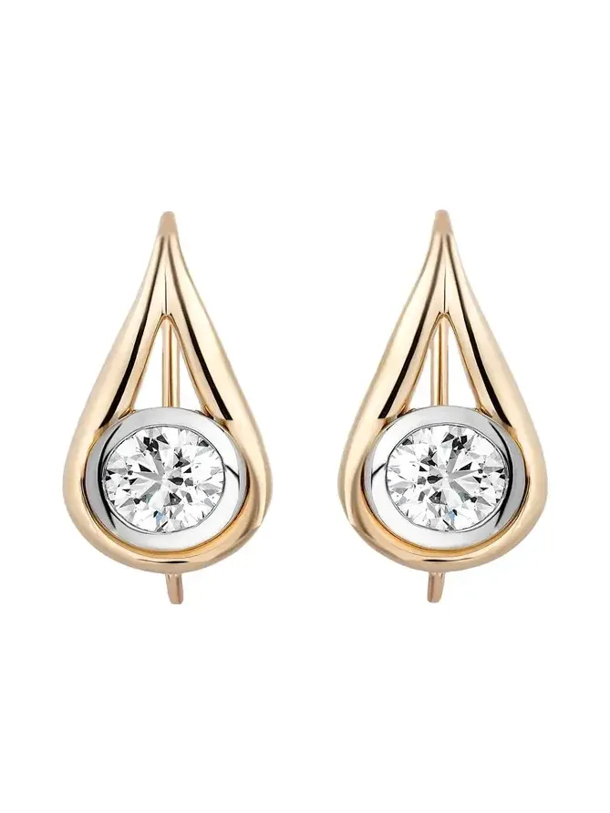 Mason and Books 14K Lasso Drop Earrings with Diamonds