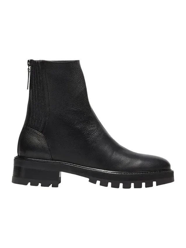 St Honore Leather Zip Booties