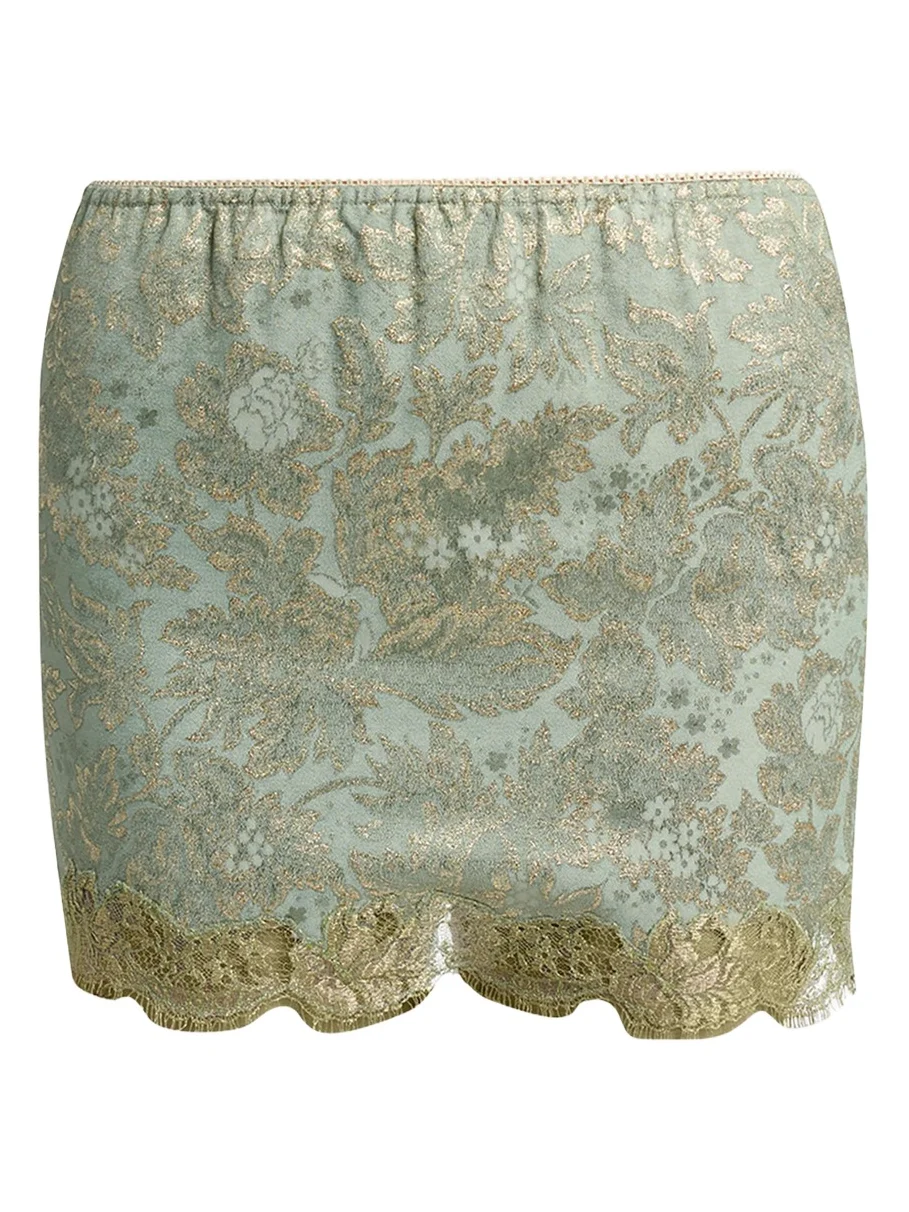 Jacquard and Lace Baroque Mini Skirt Jacquard and Lace Baroque Mini Skirt