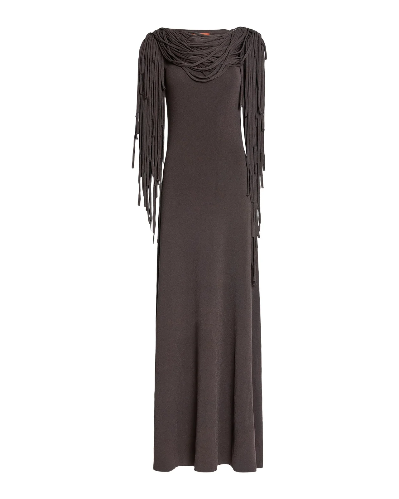 Chaney Fringe Cowl-Neck Gown Chaney Fringe Cowl-Neck Gown