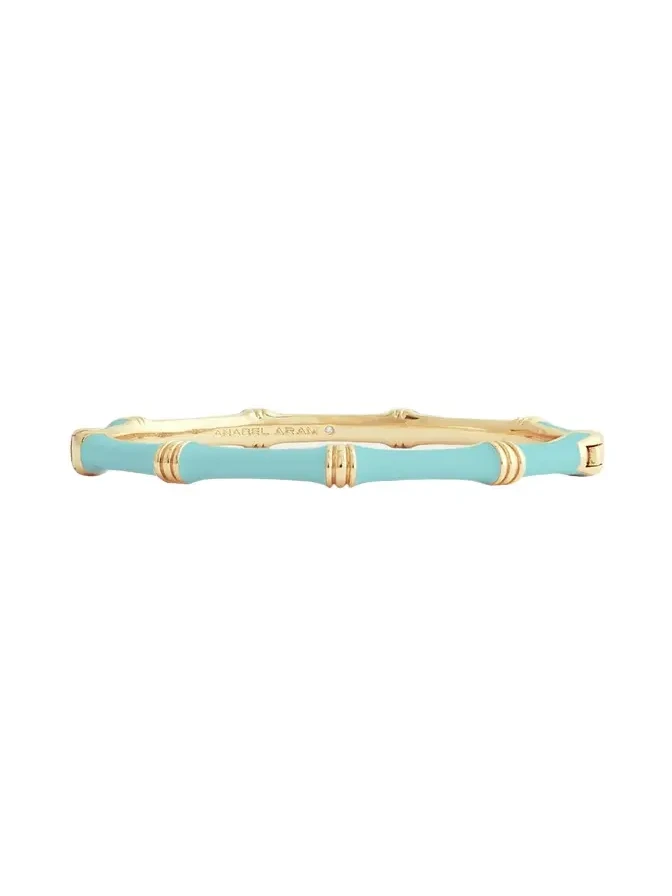 Bamboo Enameled Hinged Bangle