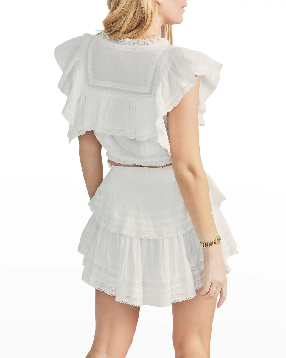 LoveShackFancy Ruffle Mini Skirt | Thumbnail 4 LoveShackFancy Ruffle Mini Skirt | Thumbnail 4