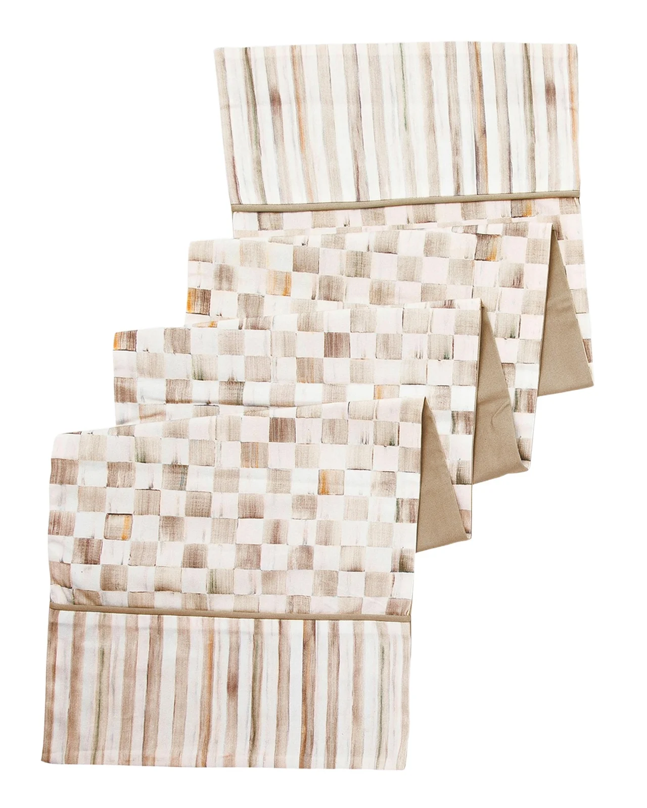 MacKenzie-Childs Mocha Check Table Runner