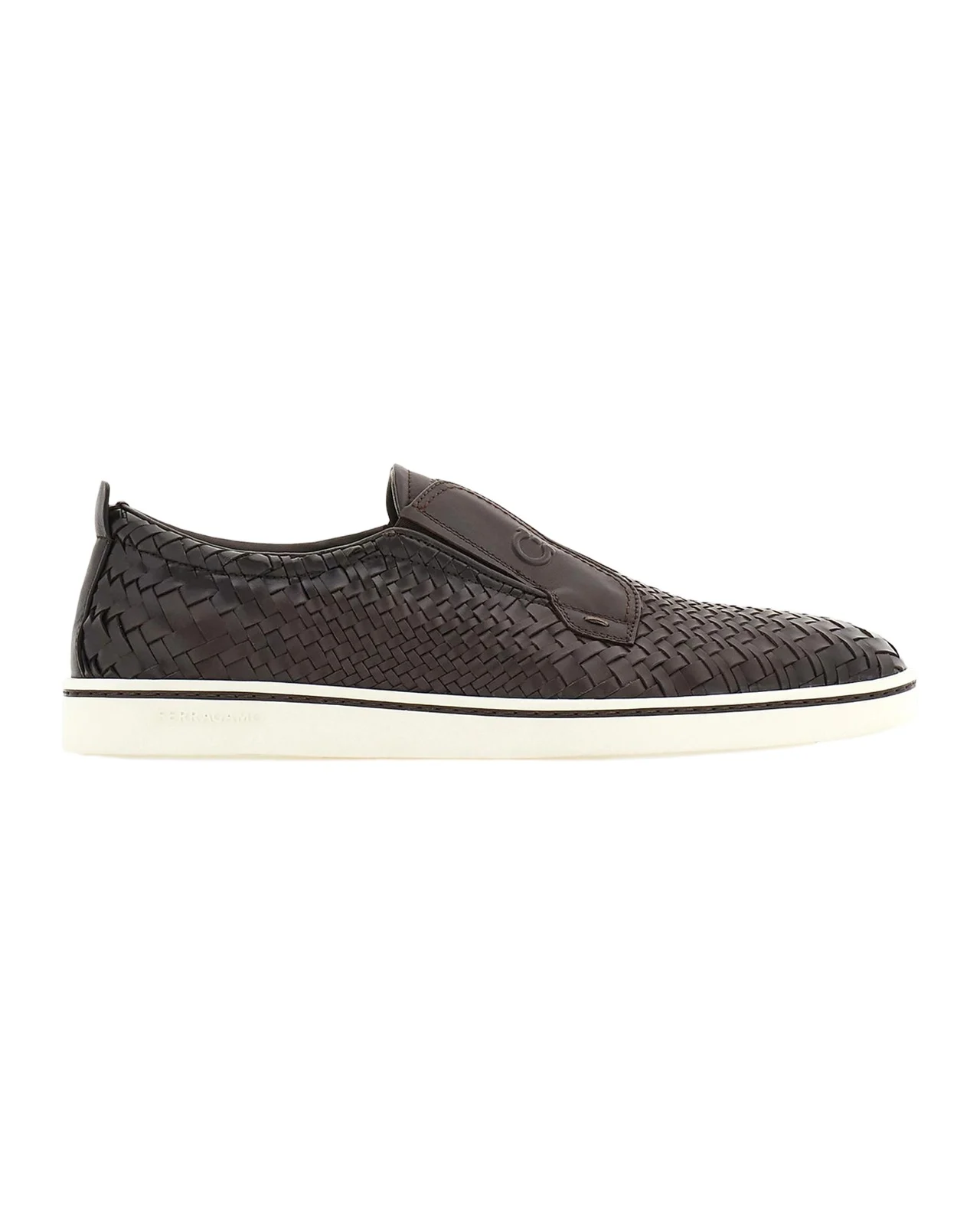 Ferragamo Men's Alfie Braided Leather Slip-On Shoes