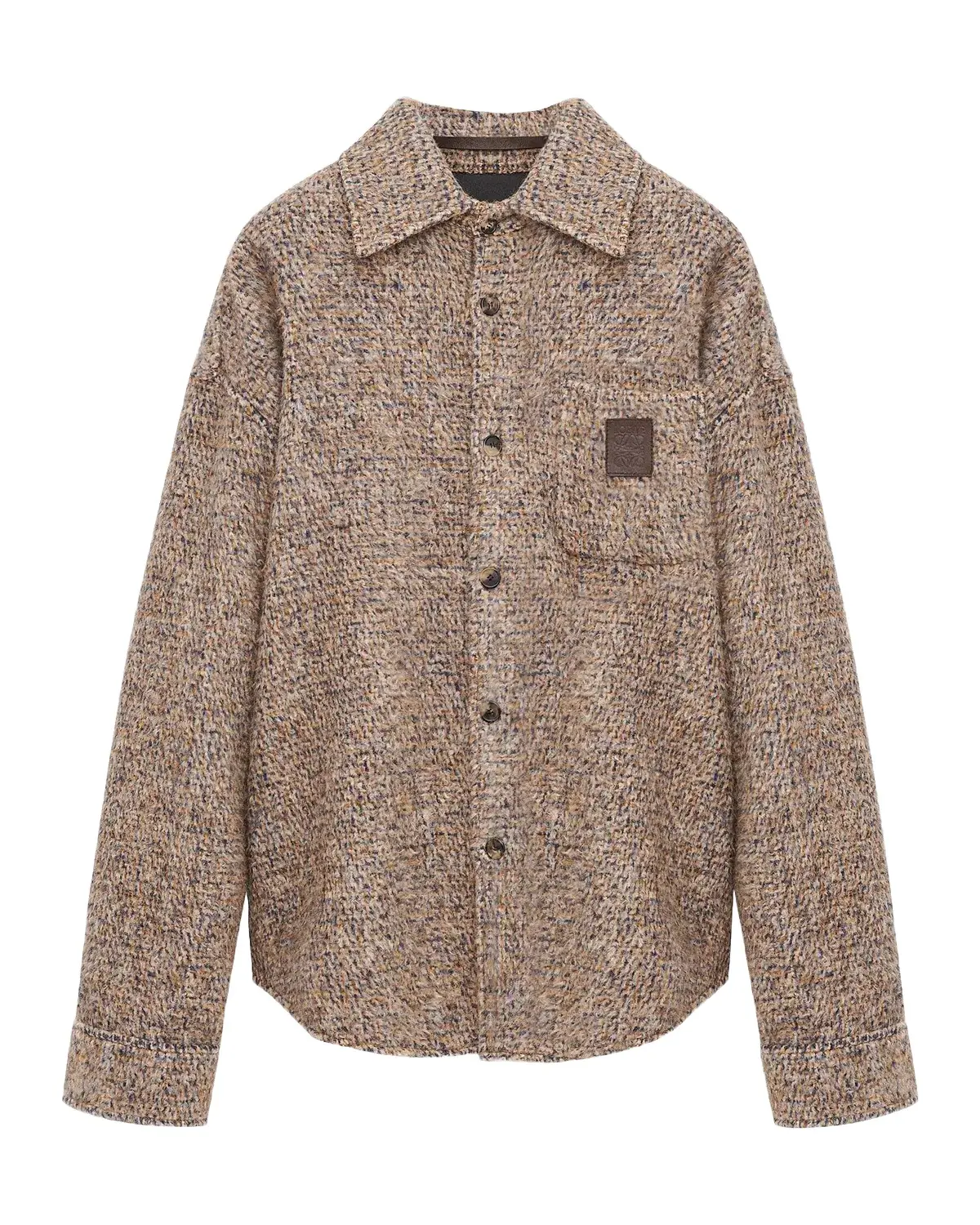 Men's Knitted Button-Front Overshirt