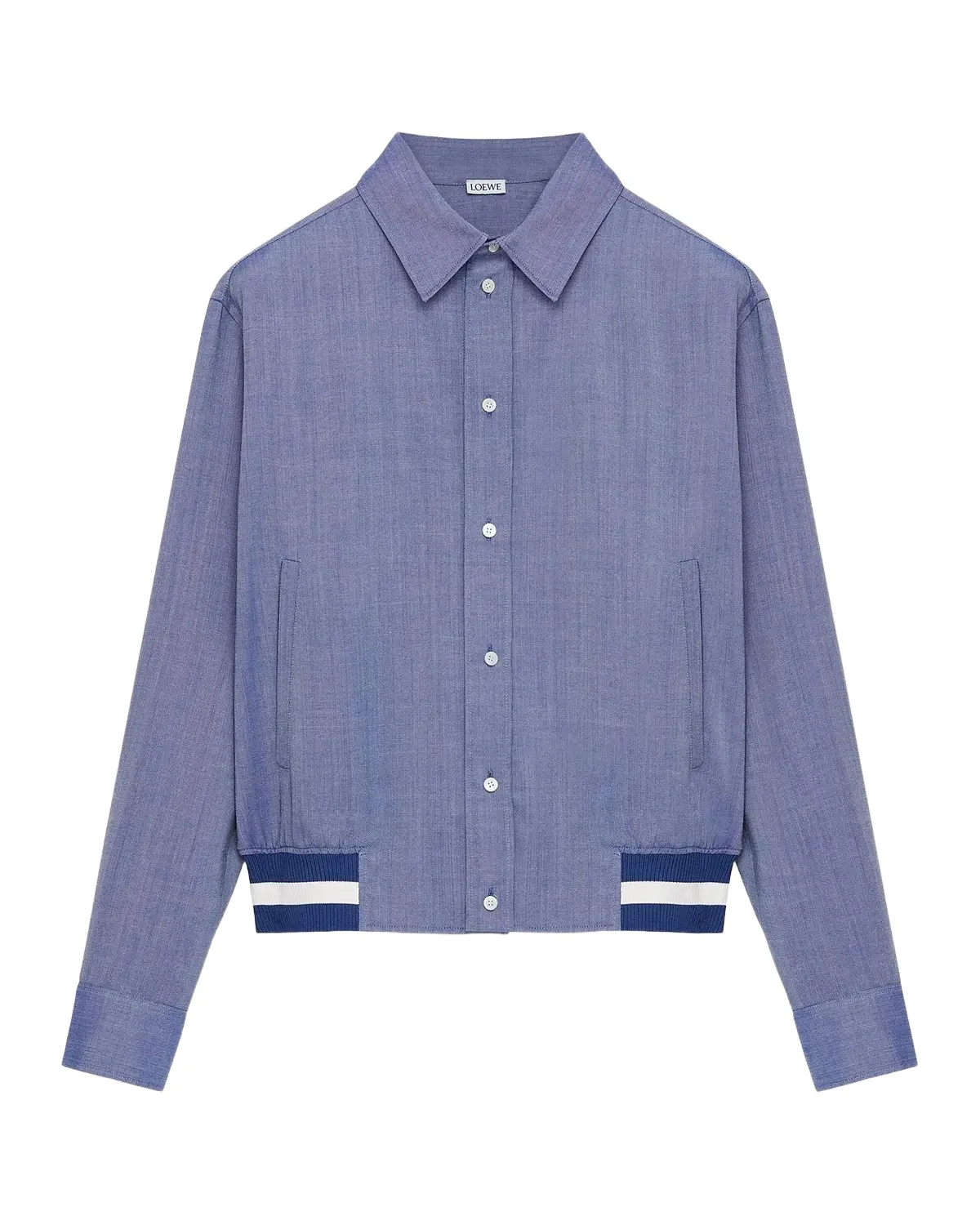 Loewe Men's Wool-Blend Striped-Hem Jacket