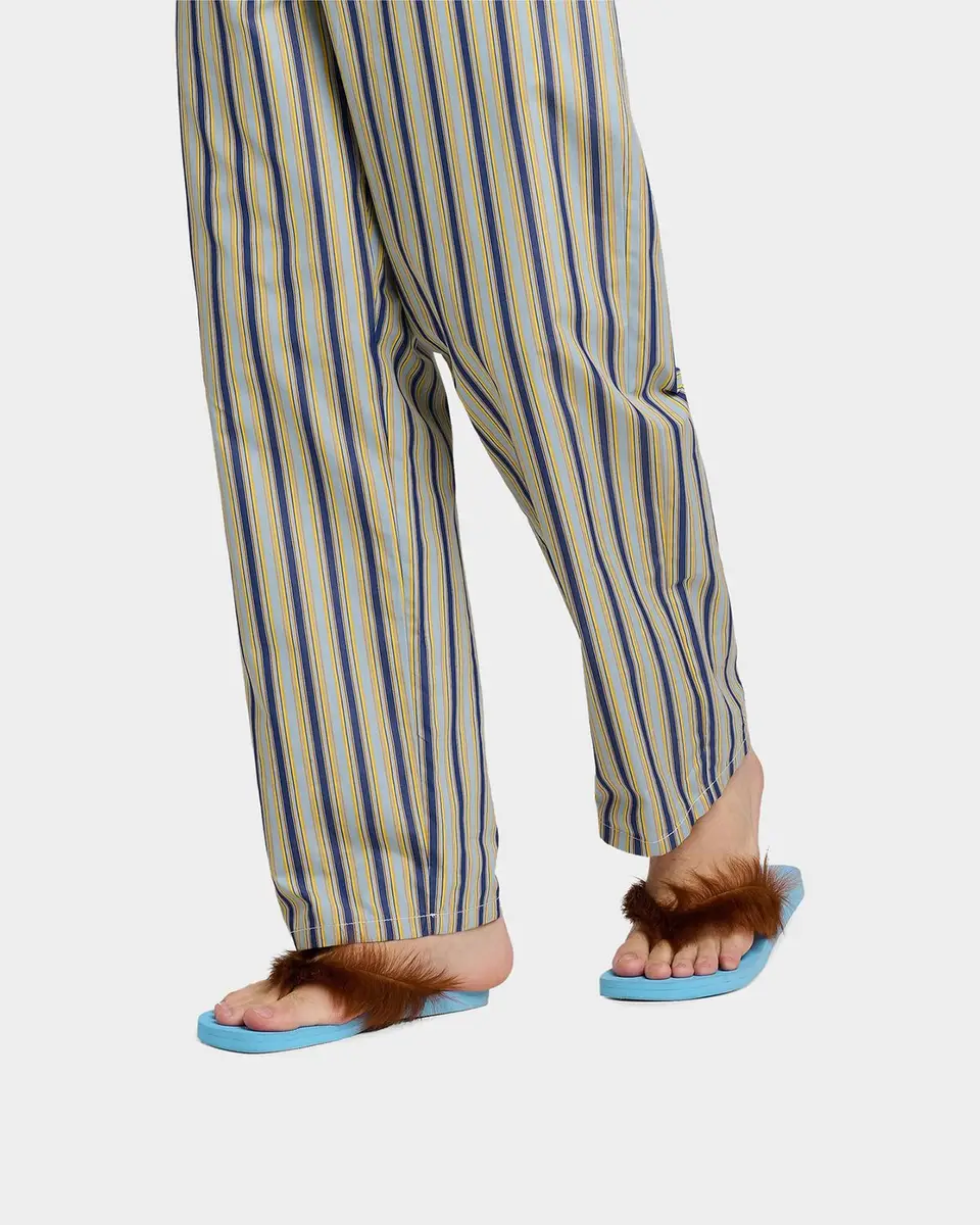 Marni Men's Long Calf Hair Flip-Flop Sandals | Thumbnail 2