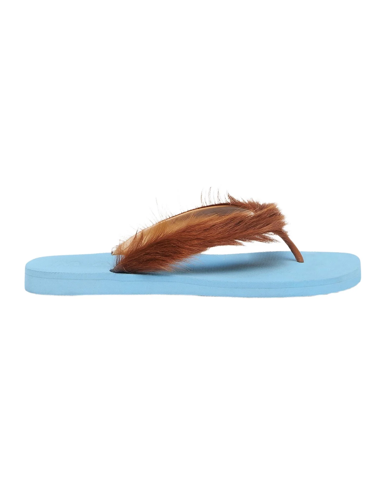 Marni Men's Long Calf Hair Flip-Flop Sandals