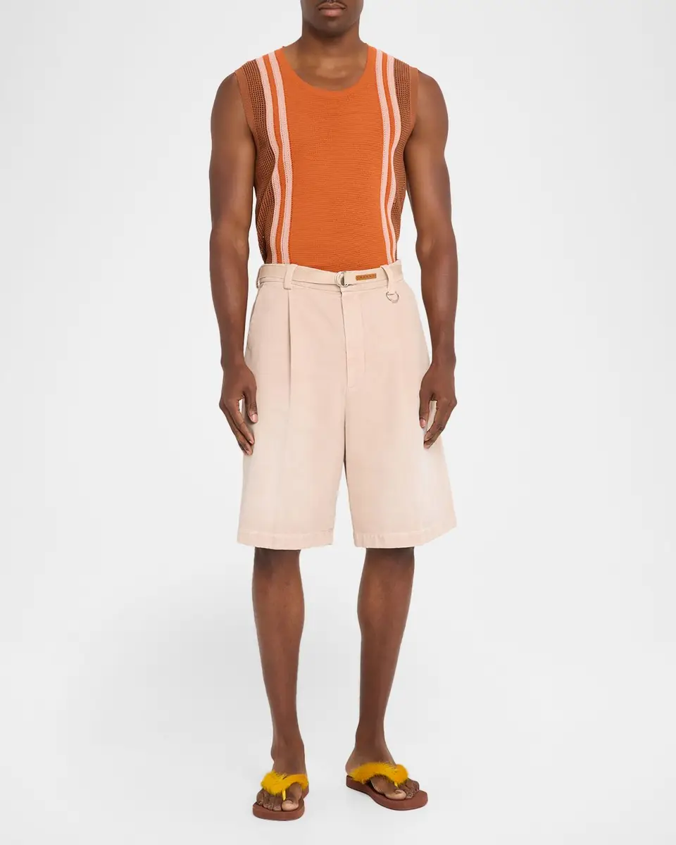 Marni Men's Long Calf Hair Flip-Flop Sandals | Thumbnail 3