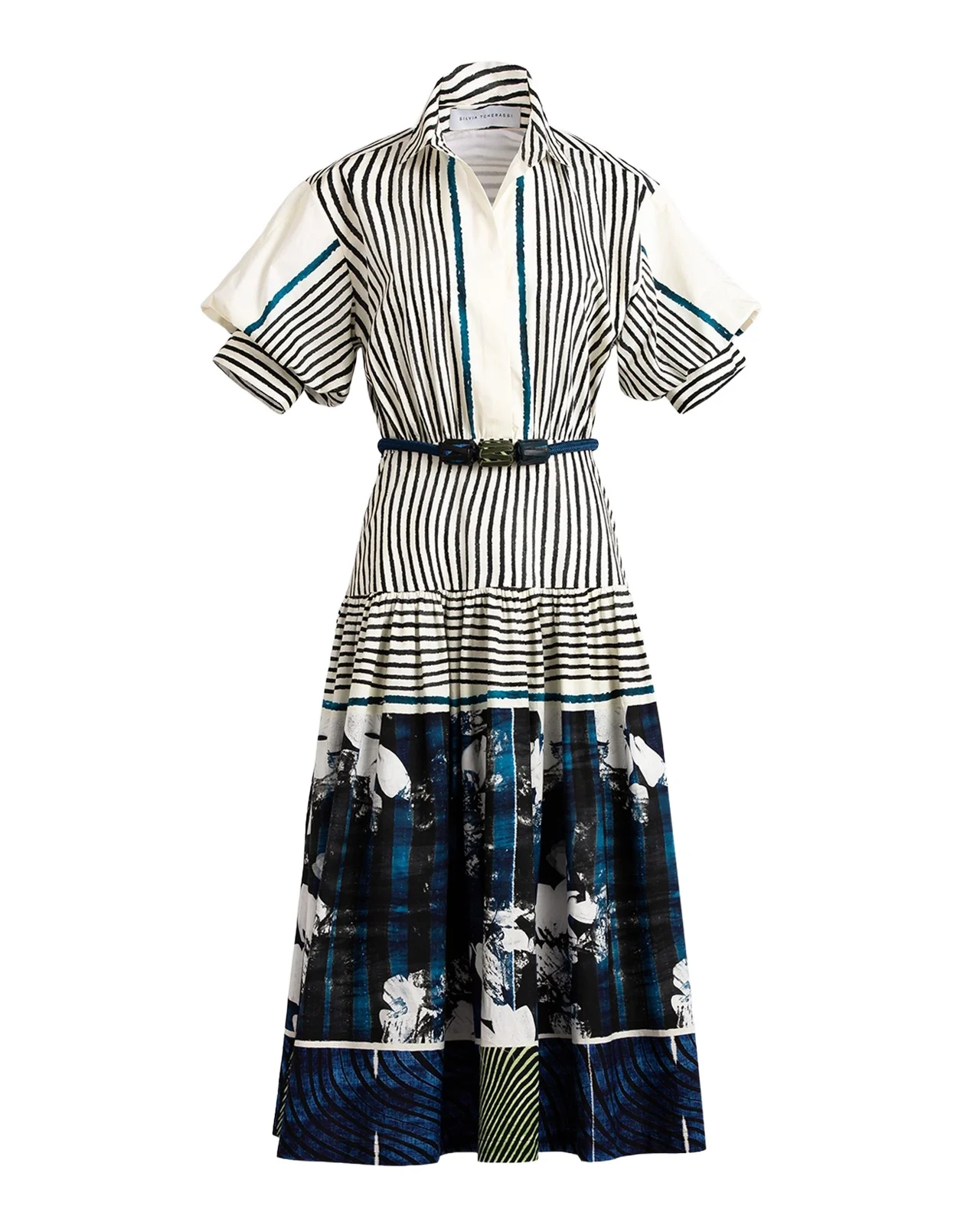 Silvia Tcherassi Kaila Belted Midi Shirtdress