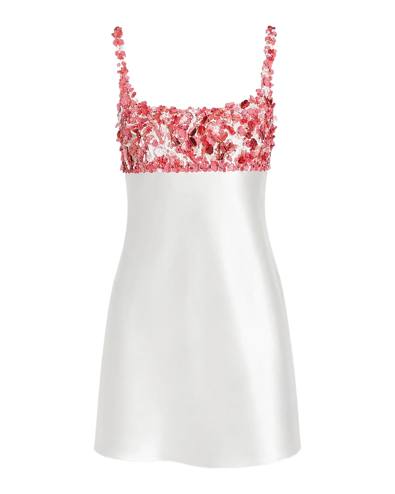 Winifred Embellished Satin A-Line Mini Dress