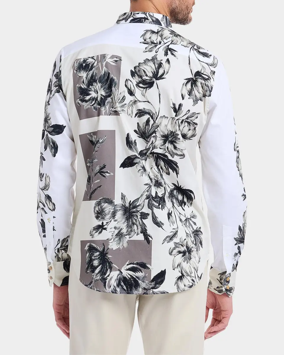 Robert Graham Le Striped Floral Cotton Shirt | Thumbnail 3