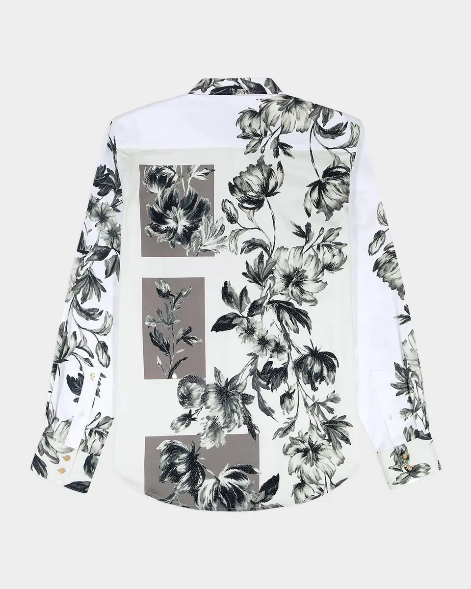 Robert Graham Le Striped Floral Cotton Shirt | Thumbnail 6