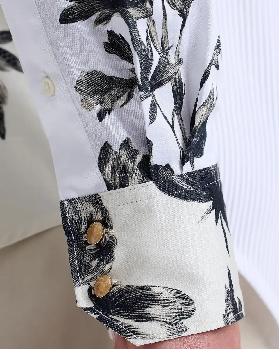 Robert Graham Le Striped Floral Cotton Shirt | Thumbnail 7