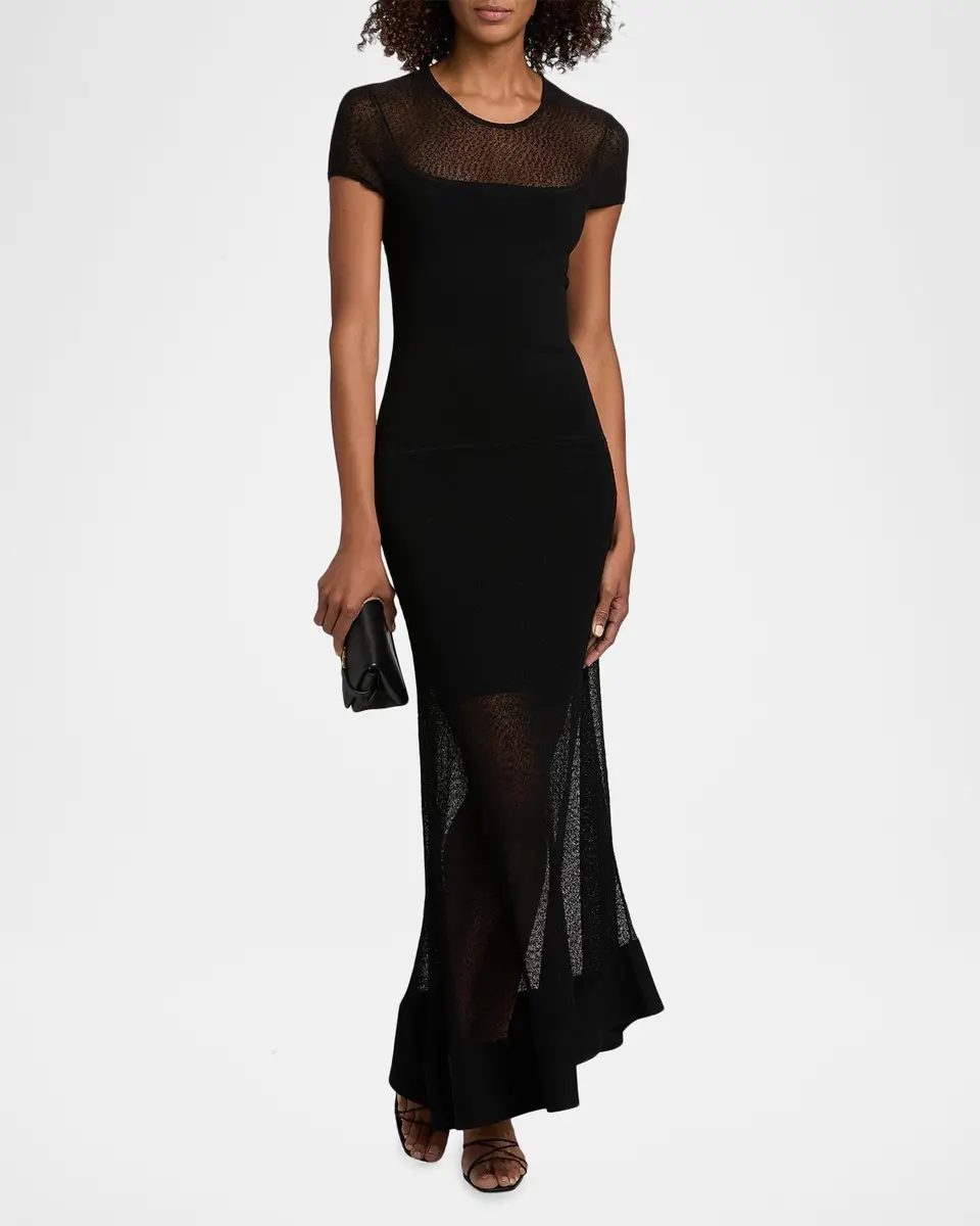 Jason Wu Collection Sheer Mesh Sheath Maxi Dress | Thumbnail 4