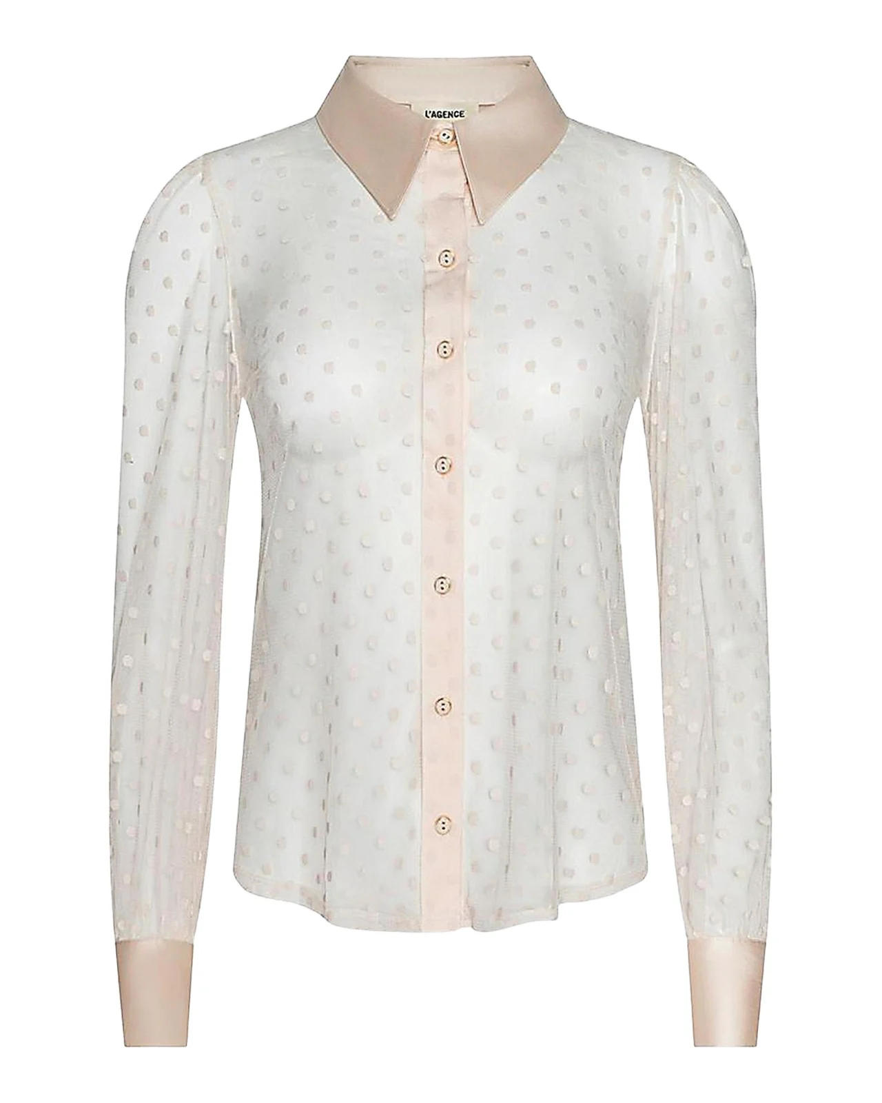 Sophie Sheer Swiss Dot Blouse