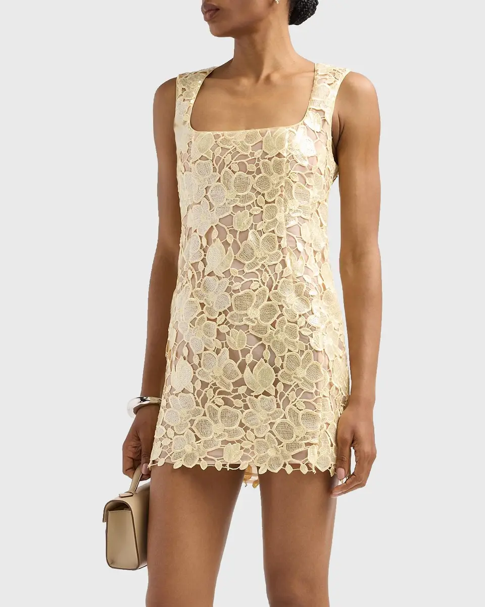 Retrofête Elainy Embroidered Mini Dress | Thumbnail 4 Retrofête Elainy Embroidered Mini Dress | Thumbnail 4
