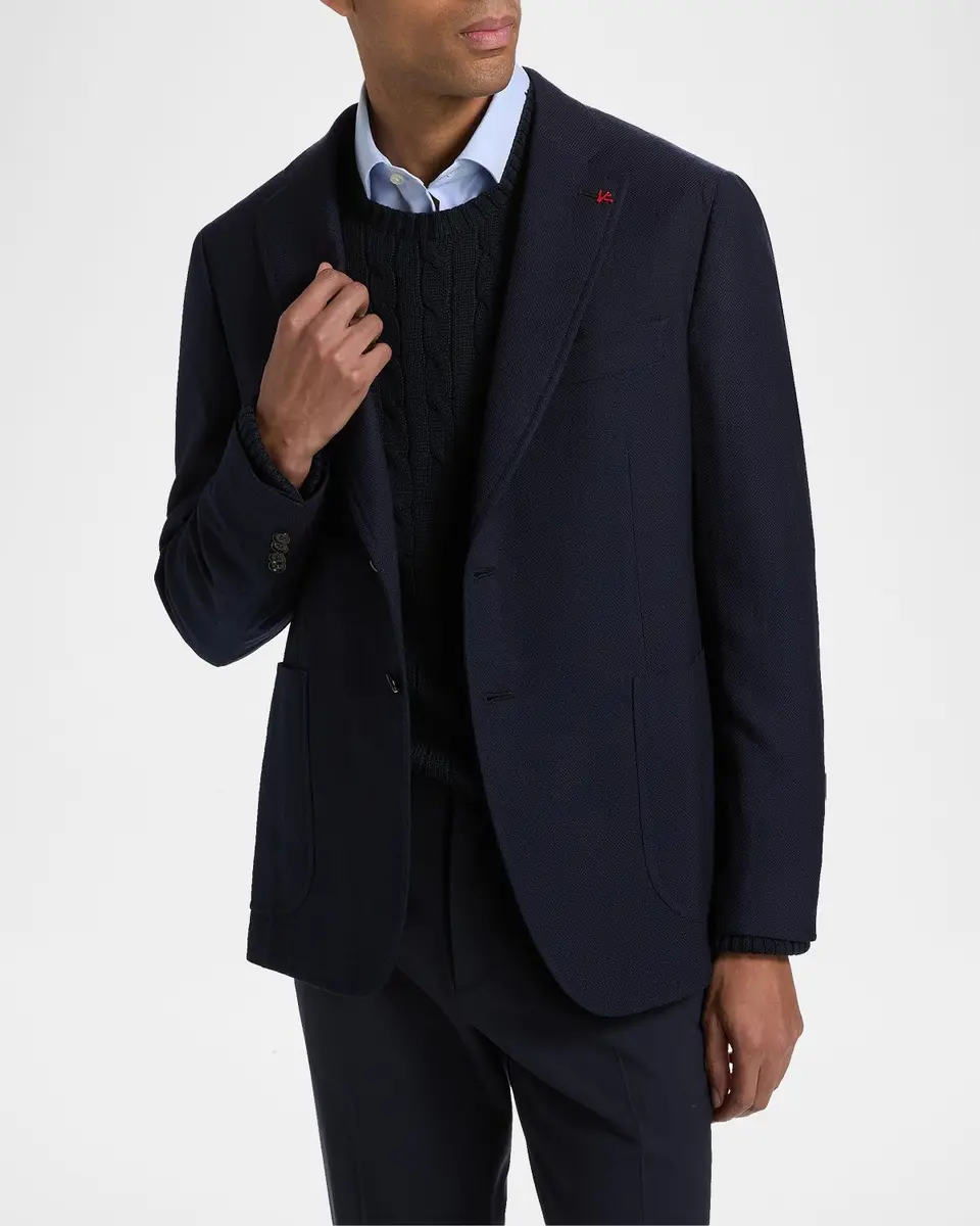 Isaia Men's Capri Wool Jacket | Thumbnail 4