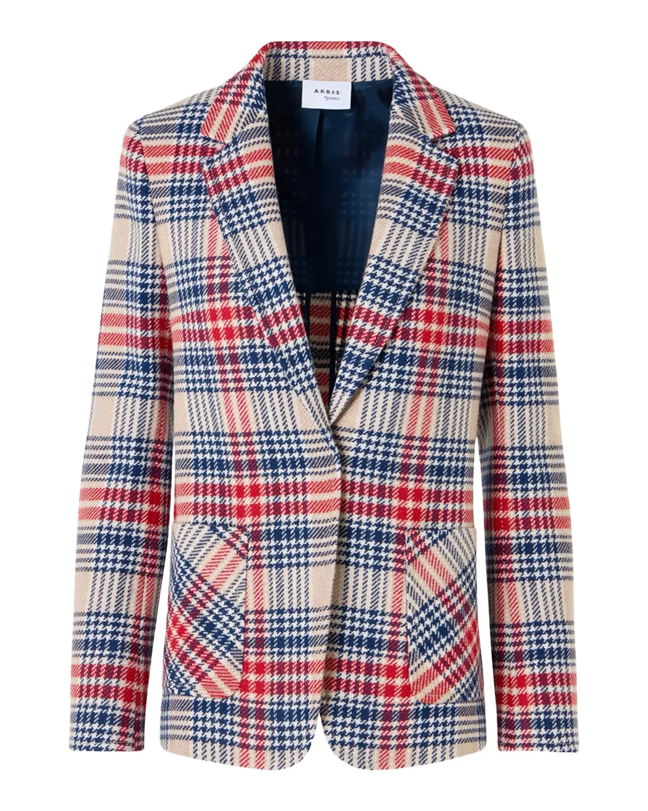 Plaid Wool-Blend Tweed Blazer Plaid Wool-Blend Tweed Blazer