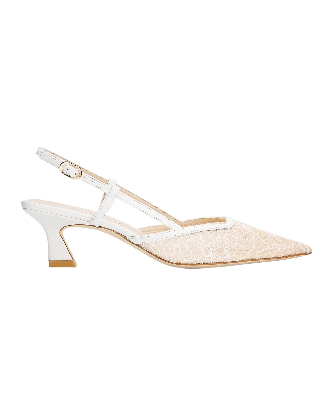 Vinnie 50MM Floral Lace Slingback Pumps Vinnie 50MM Floral Lace Slingback Pumps