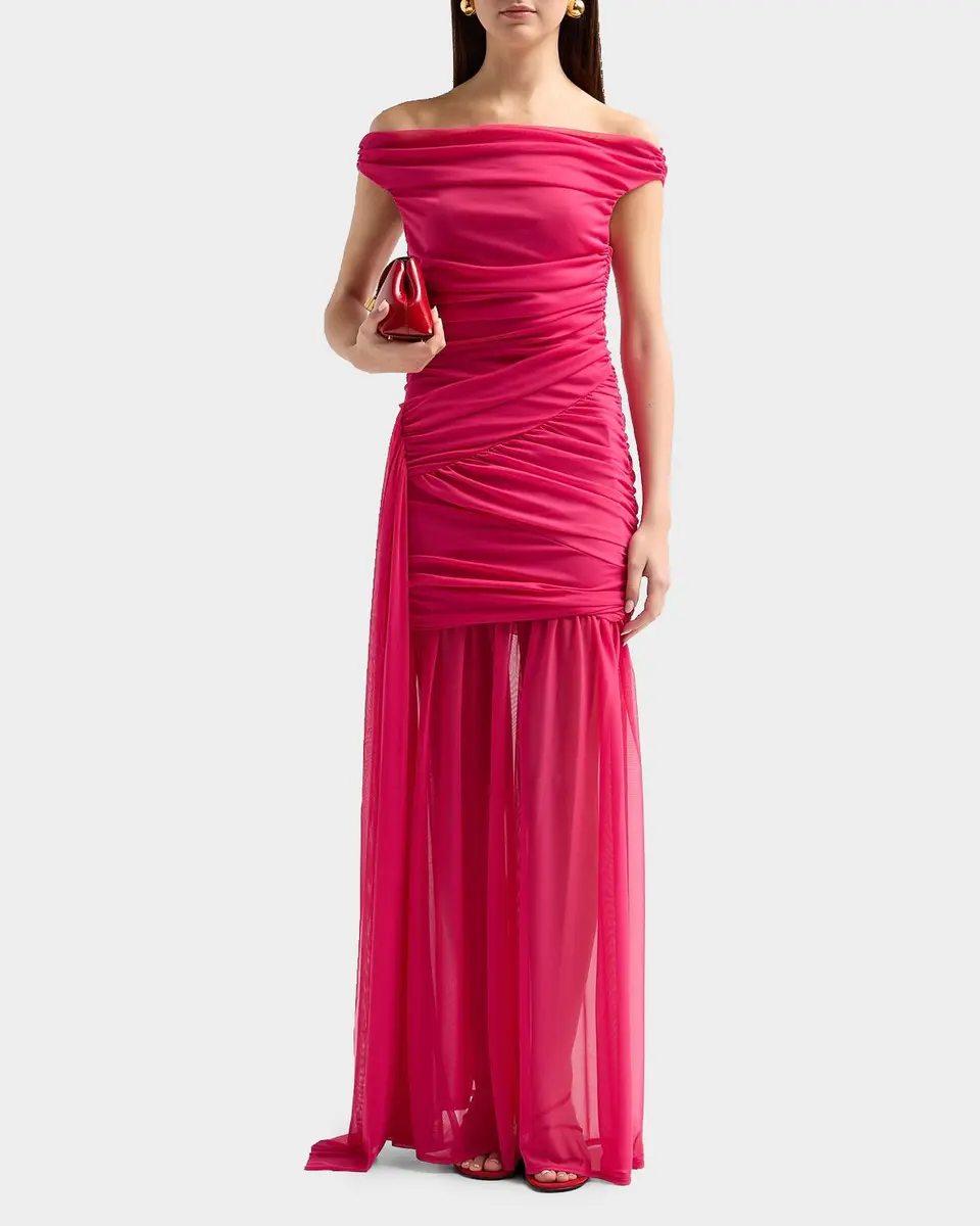 BLACK HALO Amara Ruched Off-The-Shoulder Gown | Thumbnail 2