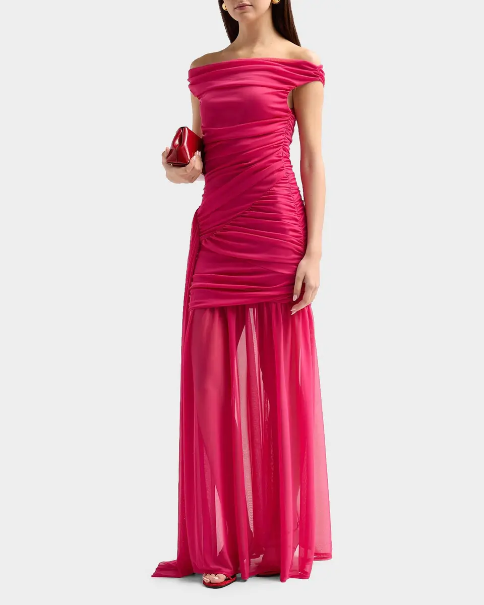 BLACK HALO Amara Ruched Off-The-Shoulder Gown | Thumbnail 4