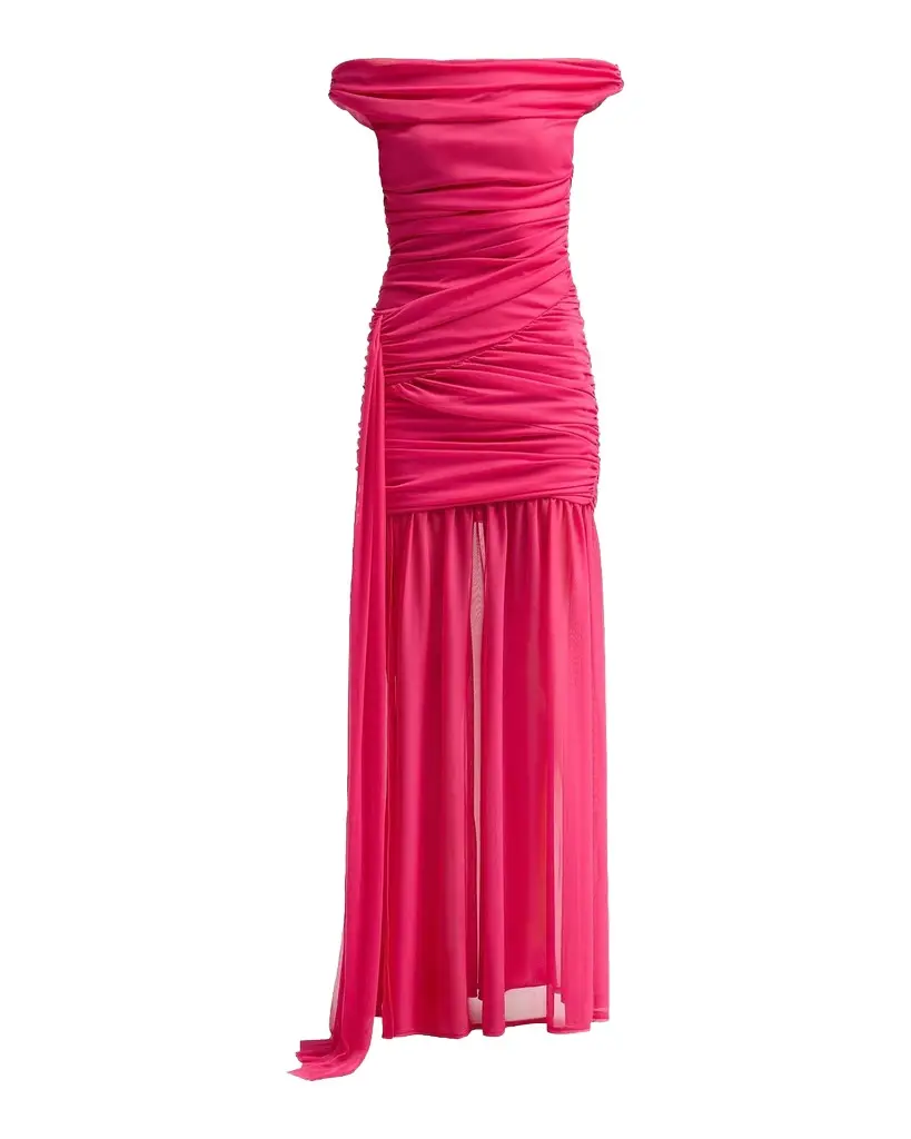 Amara Ruched Off-The-Shoulder Gown Amara Ruched Off-The-Shoulder Gown