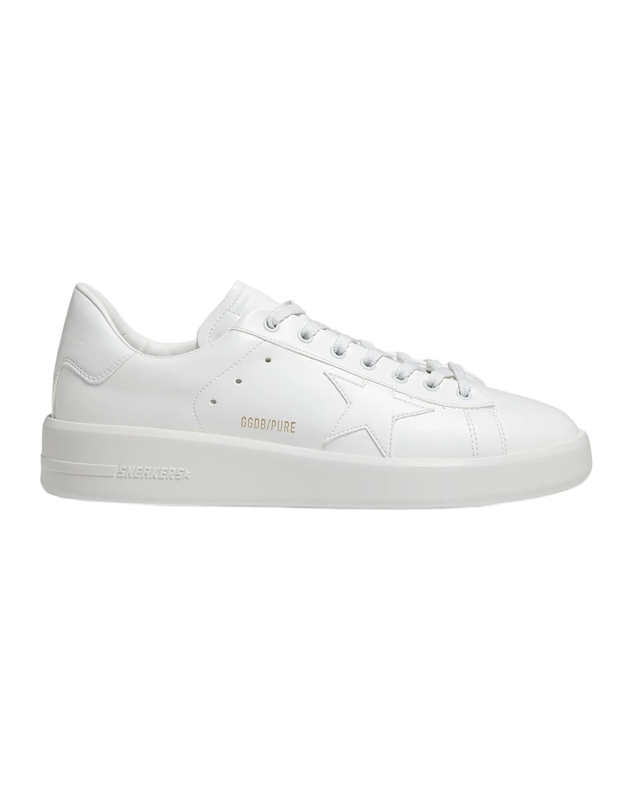 Golden Goose Men's Pure Star Leather Low-Top Sneakers