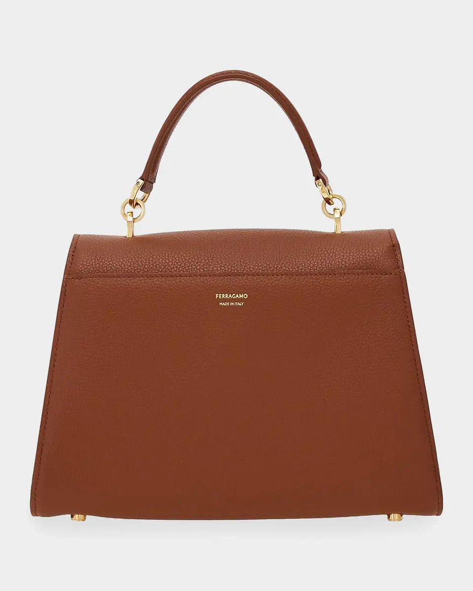 Ferragamo Double Gancini Leather Top Handle Bag | Thumbnail 3 Ferragamo Double Gancini Leather Top Handle Bag | Thumbnail 3