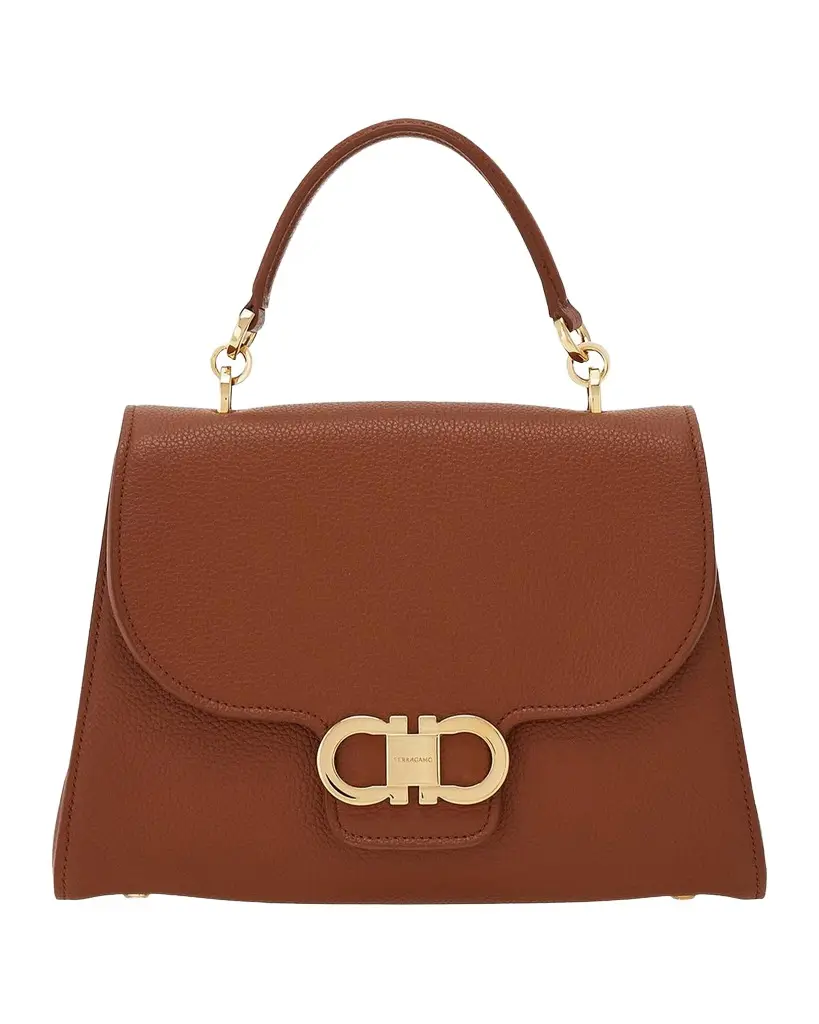 Ferragamo Double Gancini Leather Top Handle Bag | Image 1 Ferragamo Double Gancini Leather Top Handle Bag | Image 1