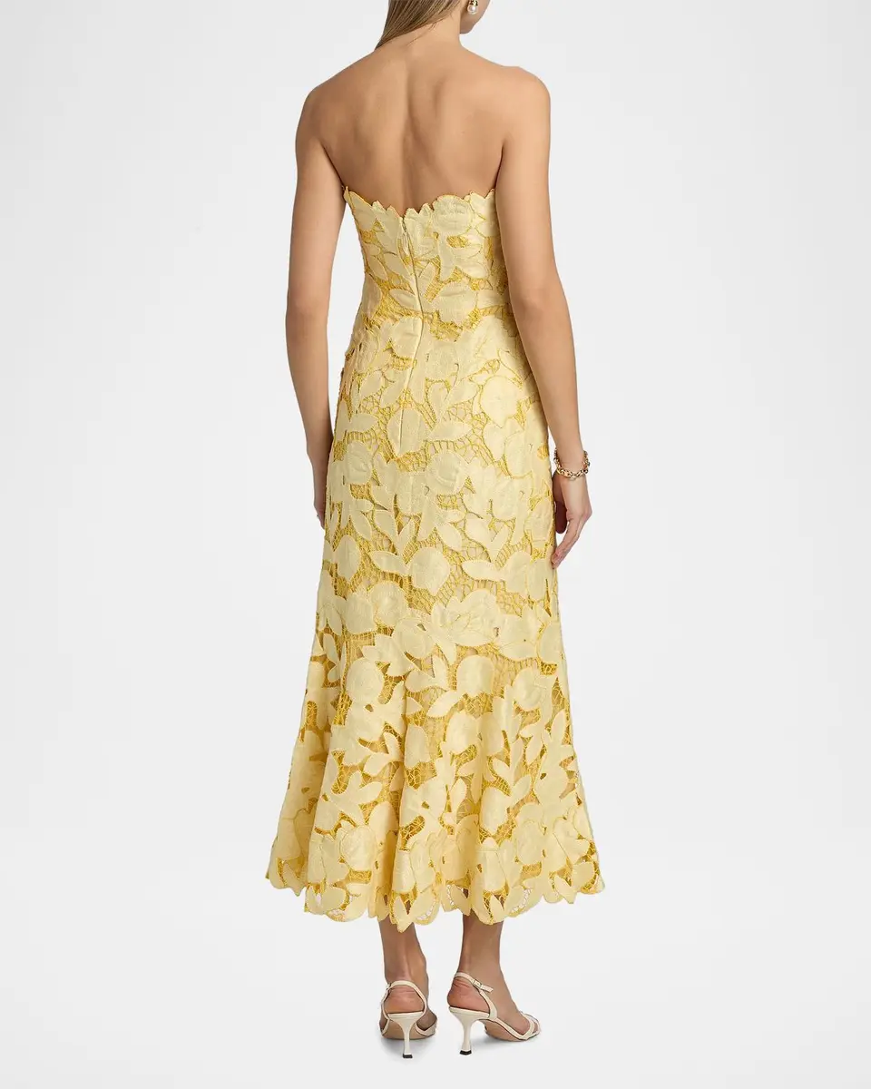 Simkhai Valletta Strapless Midi Dress | Thumbnail 3 Simkhai Valletta Strapless Midi Dress | Thumbnail 3